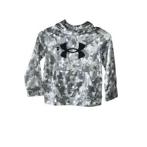 Under Armour Fleece Big Logo Printed Gray Camo Size Youth XS soccer baseball